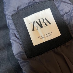 【美品】　ZARA ブラック ジップアップ ハイブリッドジャケット　M ザラ　の画像