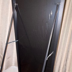 全身鏡 姿見鏡 2Way 壁掛け鏡 スタンドミラー 丸角 飛散防止 軽量 コンパクト設計 おしゃれ 大型鏡 幅35cmⅹ高さ150cm ブラックの画像