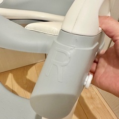 ベビー トイレトレーナー 補助便座 踏み台付き グレー 洗い替えクッション付 トイレトレーニング トイトレ おまるの画像