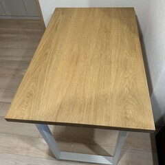 シンプルなホワイトオークの学習机　W95cm×D60cm×H72cm　お子様でも大人でも！の画像