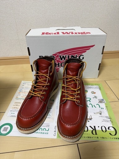レッドウィング REDWING 6インチ クラシックモック ブーツ シューズ レザー 25.5cm 赤 レッド 08875