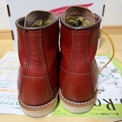 レッドウィング REDWING 6インチ クラシックモック ブーツ シューズ レザー 25.5cm 赤 レッド 08875の画像
