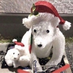 Costco コストコ クリスマスイルミネーション BIGサイズ しろくまの親子 飾り Xmas モチーフライト オブジェ 大きい クリスマスライト の画像