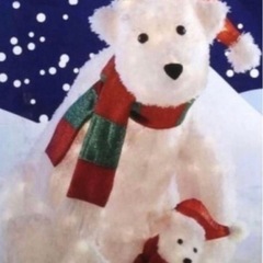Costco コストコ クリスマスイルミネーション BIGサイズ しろくまの親子 飾り Xmas モチーフライト オブジェ 大きい クリスマスライト の画像