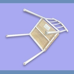 木目調 ダイニングチェア ホワイト 椅子 シンプルの画像