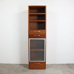 『BoConcept』ボーコンセプト ハイチェスト スリムチャスト トールキャビネット カップボード ブックシェルフ 書棚 本棚 飾棚 飾り棚 チェリー材 RWsid21の画像