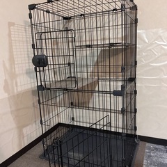 商談中-【ブラック】二窓・二段キャットゲージの画像