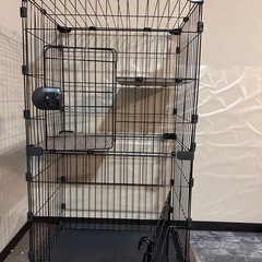 商談中-【ブラック】二窓・二段キャットゲージの画像