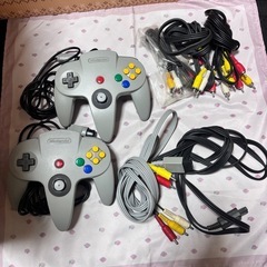 Nintendo64 本体、コントローラーの画像