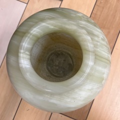 台座付き 飾り壺 花瓶 大理石風 インテリア 置物の画像
