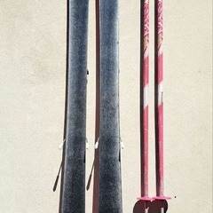 スキー板 140cm あげます ストックセット 即日引取優先の画像