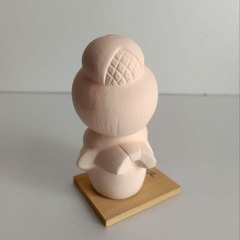 博多人形　河村蜻山作『福寿草』花っ子　箱有　高さ約14.2cm　だるまの画像