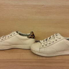 コーチ　24cm　レザースニーカー　ローカット　レオパード　の画像