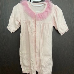 新生児 女の子向け ピンク色 セレモニードレス＆帽子 サイズ50〜60cmの画像