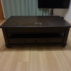 【12/21（日）AM迄　受取優先】US規格 木製テーブル 昇降式の画像