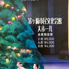 乃羽バレエ団 くるみ割り人形 B席チケット 1枚｜12/25 バレエチケットの画像