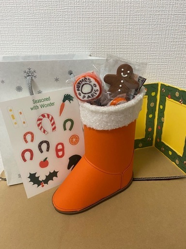 HERMES エルメス 非売品 クリスマスイベント お菓子ブーツ