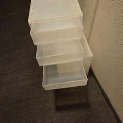 無印良品　引き出し　3段　2つの画像