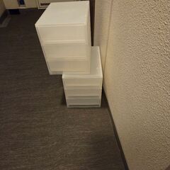 無印良品　引き出し　3段　2つの画像