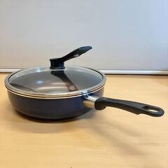 THERMOS（サーモス）デュラブルシリーズ 28cmフライパン・炒め鍋＋スタンド式ガラスフタ（ガス火専用）の画像