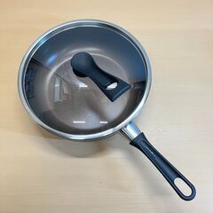 THERMOS（サーモス）デュラブルシリーズ 28cmフライパン・炒め鍋＋スタンド式ガラスフタ（ガス火専用）の画像