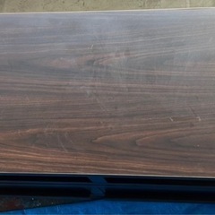伸縮テレビボード ウォールナット調 120〜228cm 小傷ありの画像