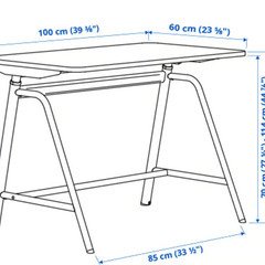 【新品】GLADHÖJDEN グラードホイデン デスク 昇降式の画像