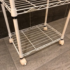 ドウシシャ ルミナスカラ-ラック4段45Wホワイト　キャスター付きの画像