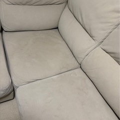 【ニトリ 定価10万円以上】L字コーナーソファ  ベージュ ファブリックの画像