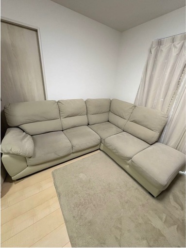 ニトリ 定価10万円以上】L字コーナーソファ ベージュ ファブリック