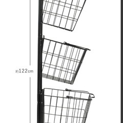 【定価7,980円】ironet ランドリーバスケットスクエア 3段の画像