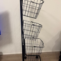 【定価7,980円】ironet ランドリーバスケットスクエア 3段の画像