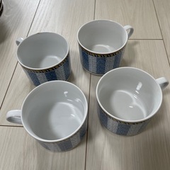 🍽【まとめて500円】皿2種＋カップ＆ソーサー各4点｜大津京駅 の画像