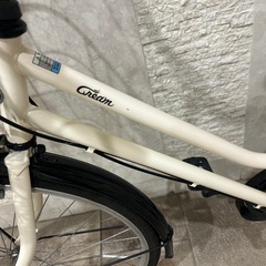 クリーム　美品　自転車  26インチ  6段ギアの画像