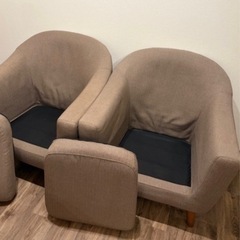 ニトリ　ひとりがけソファー2個の画像