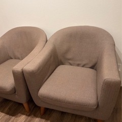 ニトリ　ひとりがけソファー2個の画像