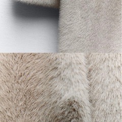 美品 ZARA フェイクファー ロングコート グレー Sの画像
