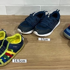 子供靴9足　キッズシューズ【NIKE、New balance、asics、IFME他】13.5〜17cmの画像