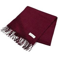 King Deer カシミヤ100% マフラー ボルドーの画像