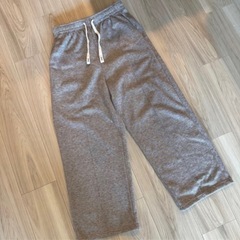 裏起毛パンツ ブラウン ホワイト2枚セットの画像