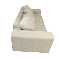 【ジ1220-06】珍しい素材、デザイン‼️三人掛けソファの画像