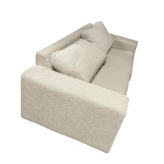 【ジ1220-06】珍しい素材、デザイン‼️三人掛けソファの画像