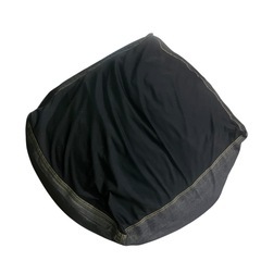 【ジ1220-07】体にフィットするソファ❗️デニムデザインビーズソファの画像