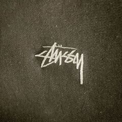 STUSSY Stock Logo Crew Hoodie Blackの画像