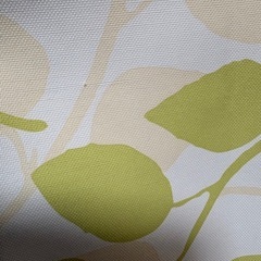 【12/24 13:00〜15:30までに取りに来られる方限定】サンレジャン　グリーン系　リーフ柄カーテン★希望者にはレースカーテンもお付けします    　の画像