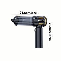 新品未使用品✨USB充電式ハンディ掃除機 シルバー🧹 車内・自宅・ペットに便利♪の画像