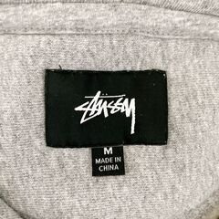 STUSSY Stock Logo Crew Hoodie Grayの画像
