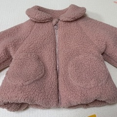 moujonjon ムージョンジョン ボアジャケット コート アウター 90　女の子 ベビーの画像