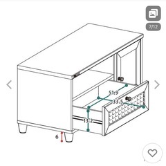 テレビ台 白 ローボード収納 北欧 引き出しコンパクト TVボード 幅90cmの画像