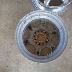 ☆希少アルミホイールです。JWL-TでPCD100110114.3の３タイプ可13インチ軽トラックです。！の画像